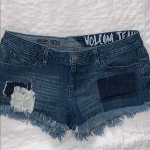 volcom cut off shorts